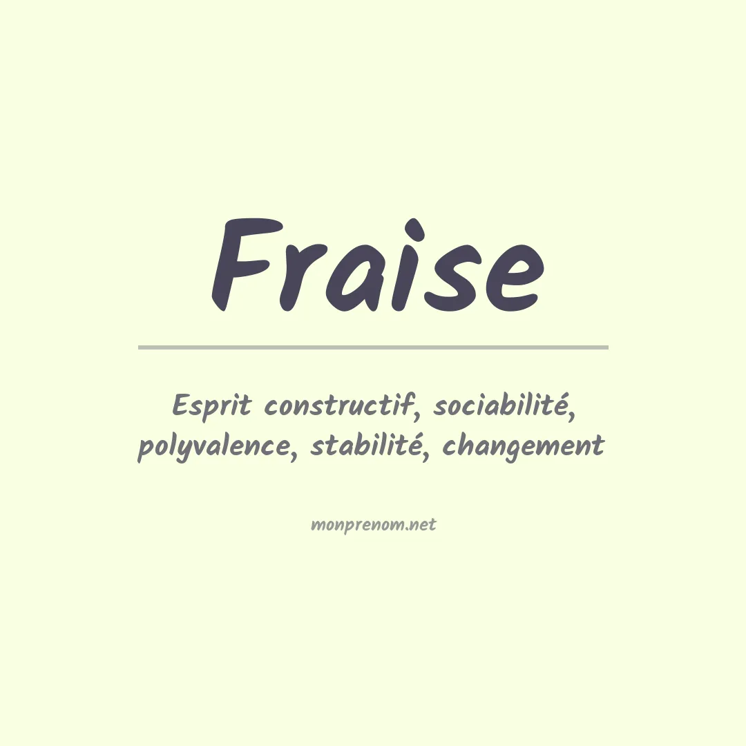 Prénom Fraise