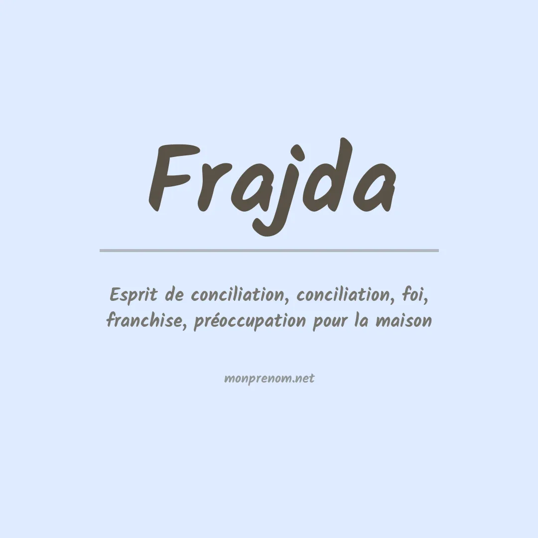 Signification du prénom Frajda
