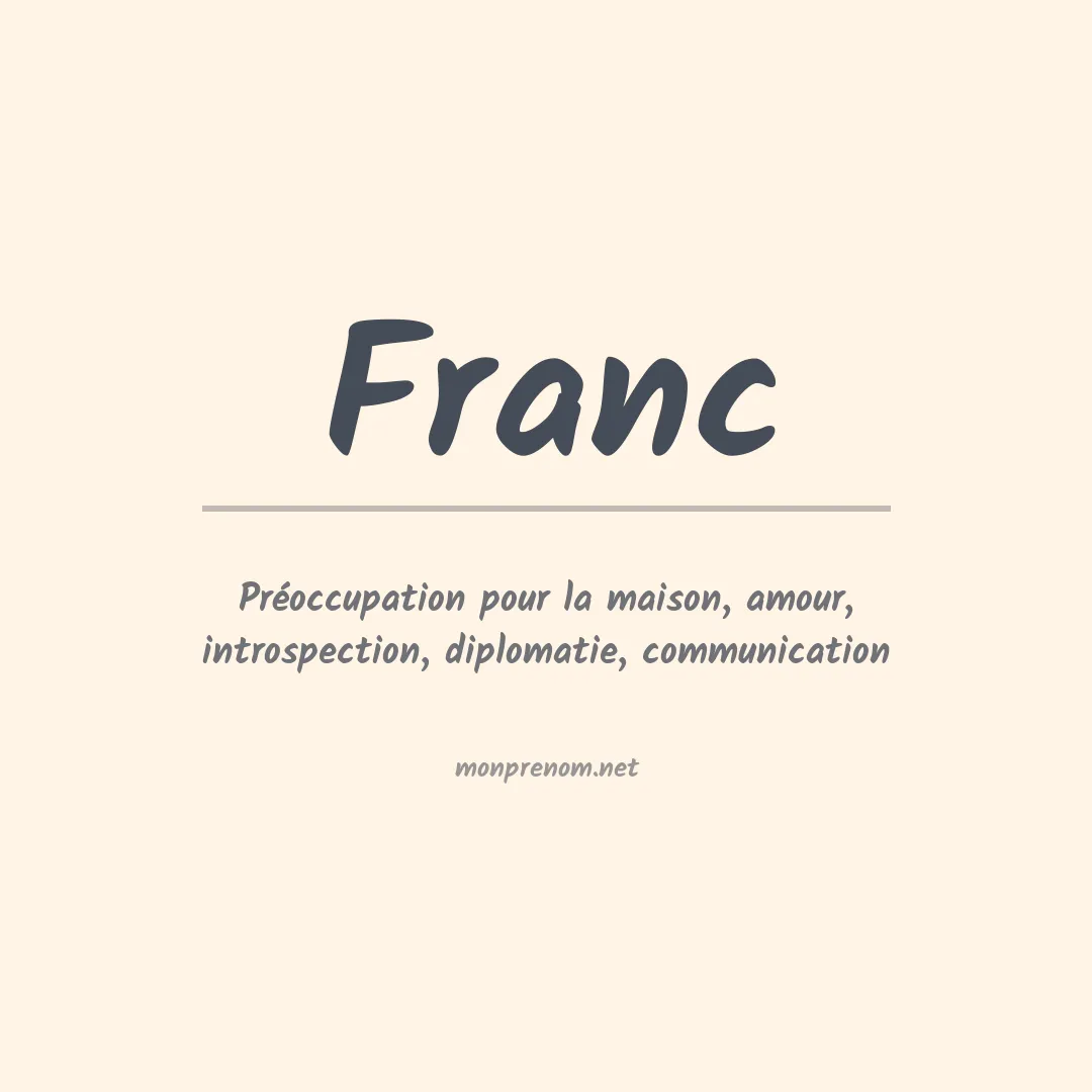 Prénom Franc