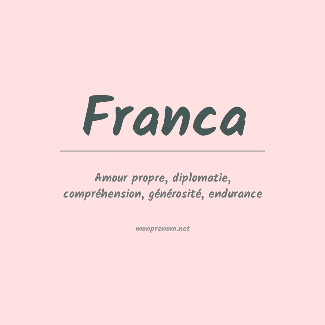 Prénom Franca