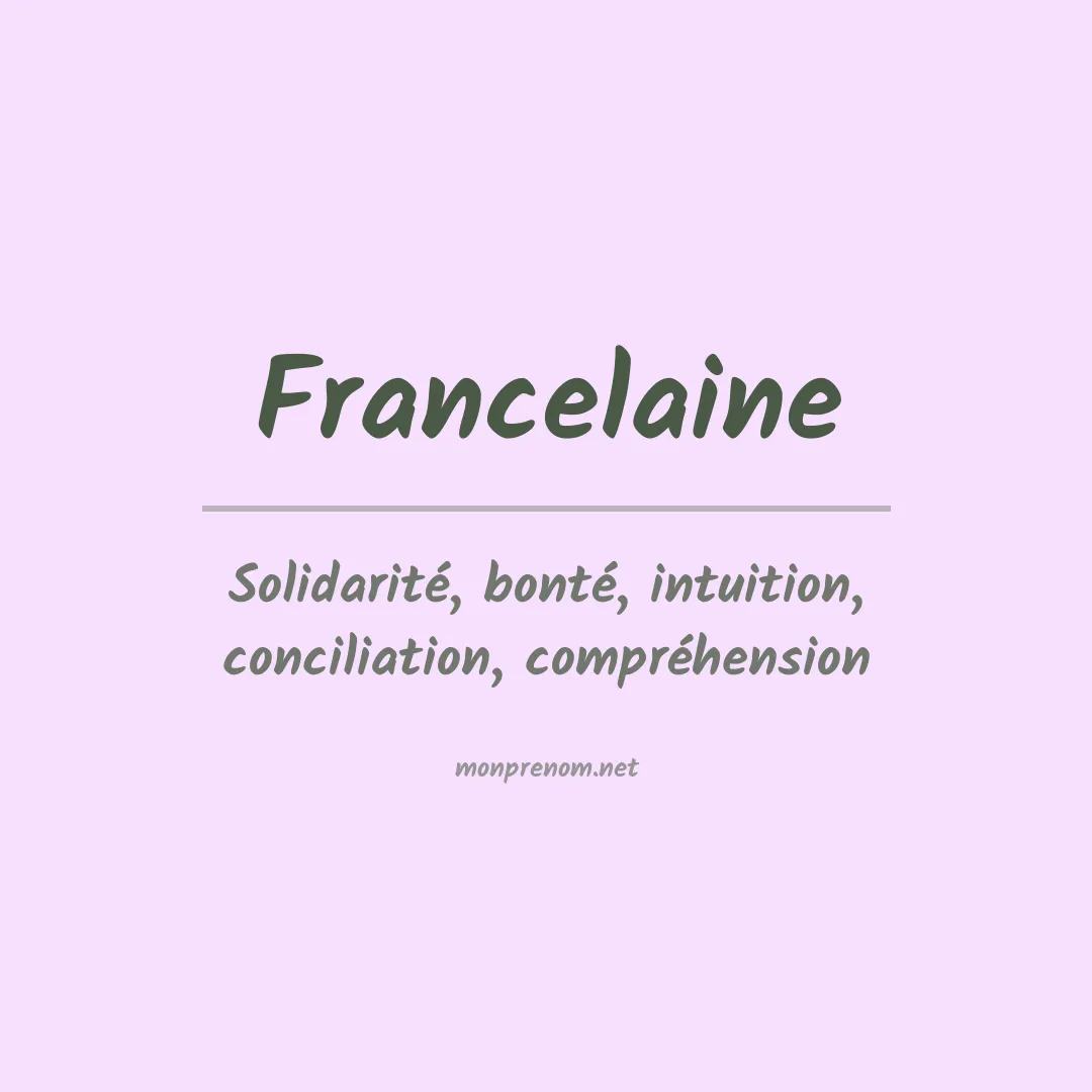 Prénom Francelaine