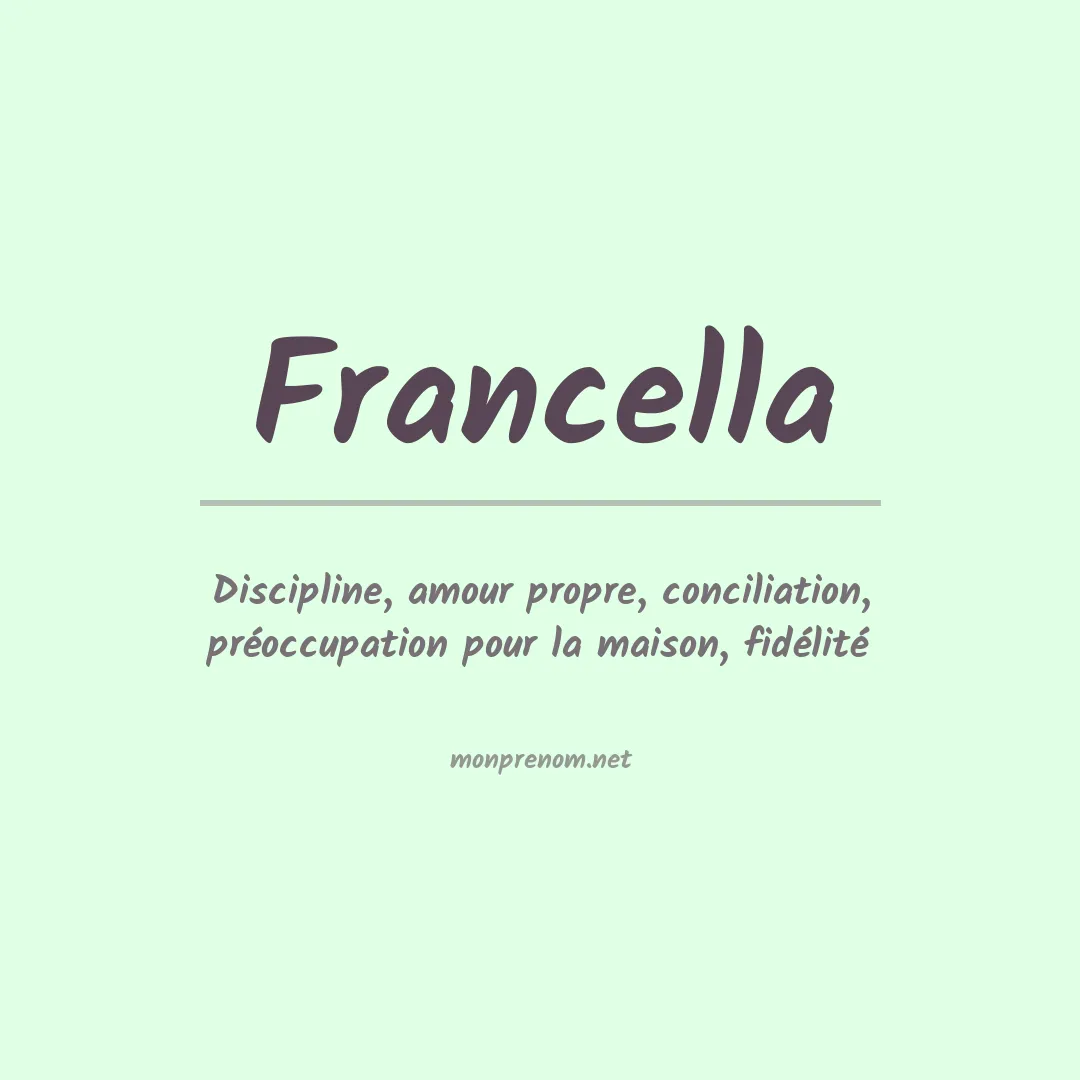 Prénom Francella