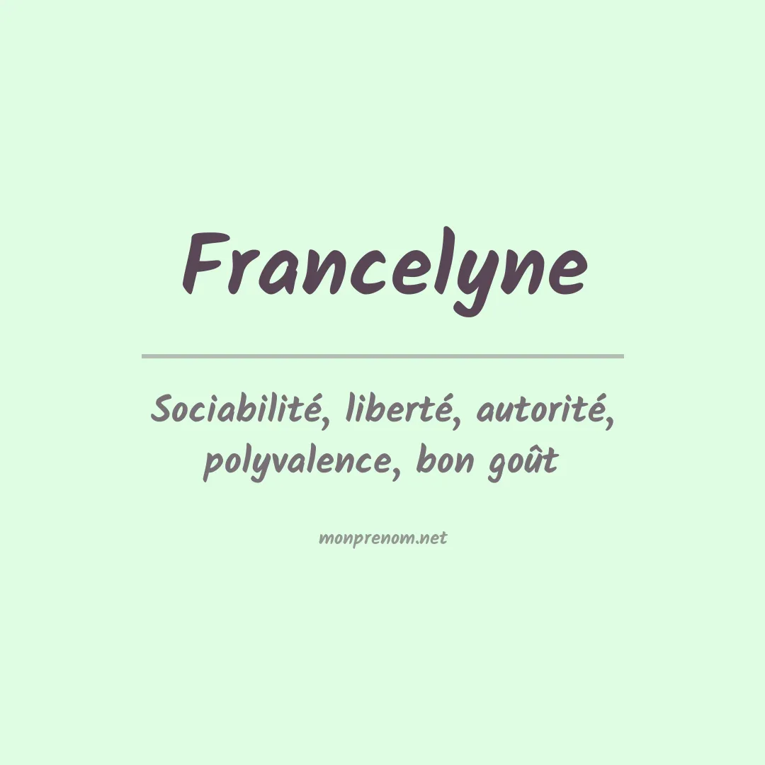 Prénom Francelyne