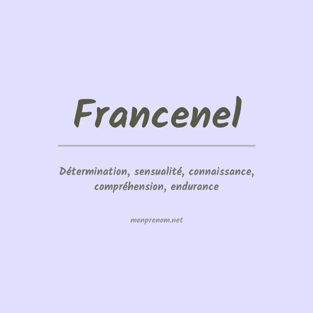 Prénom Francenel