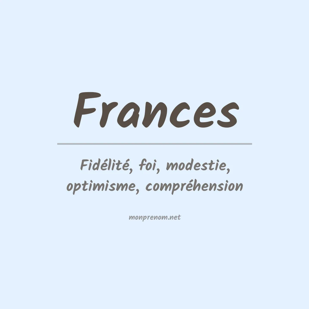 Prénom Frances