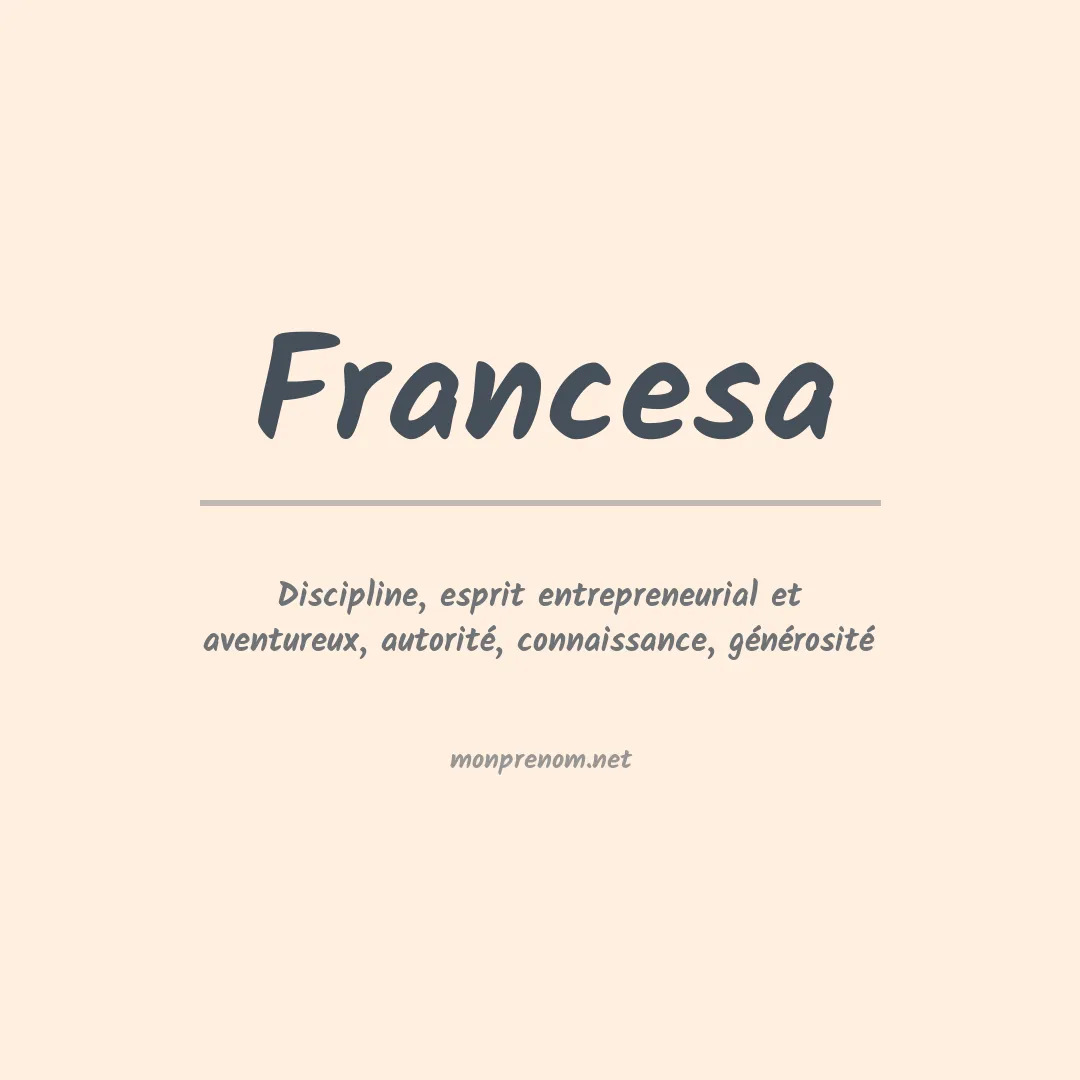 Prénom Francesa