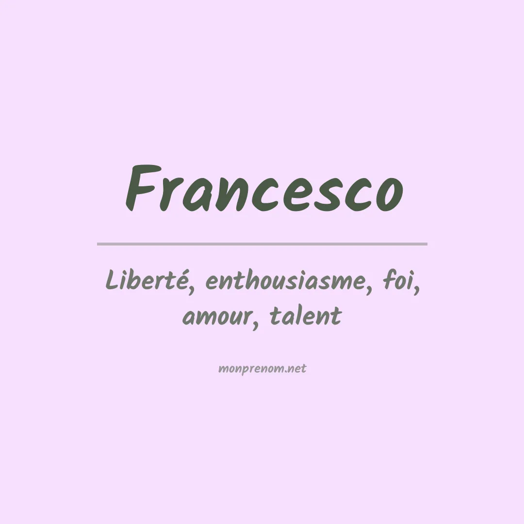 Prénom Francesco