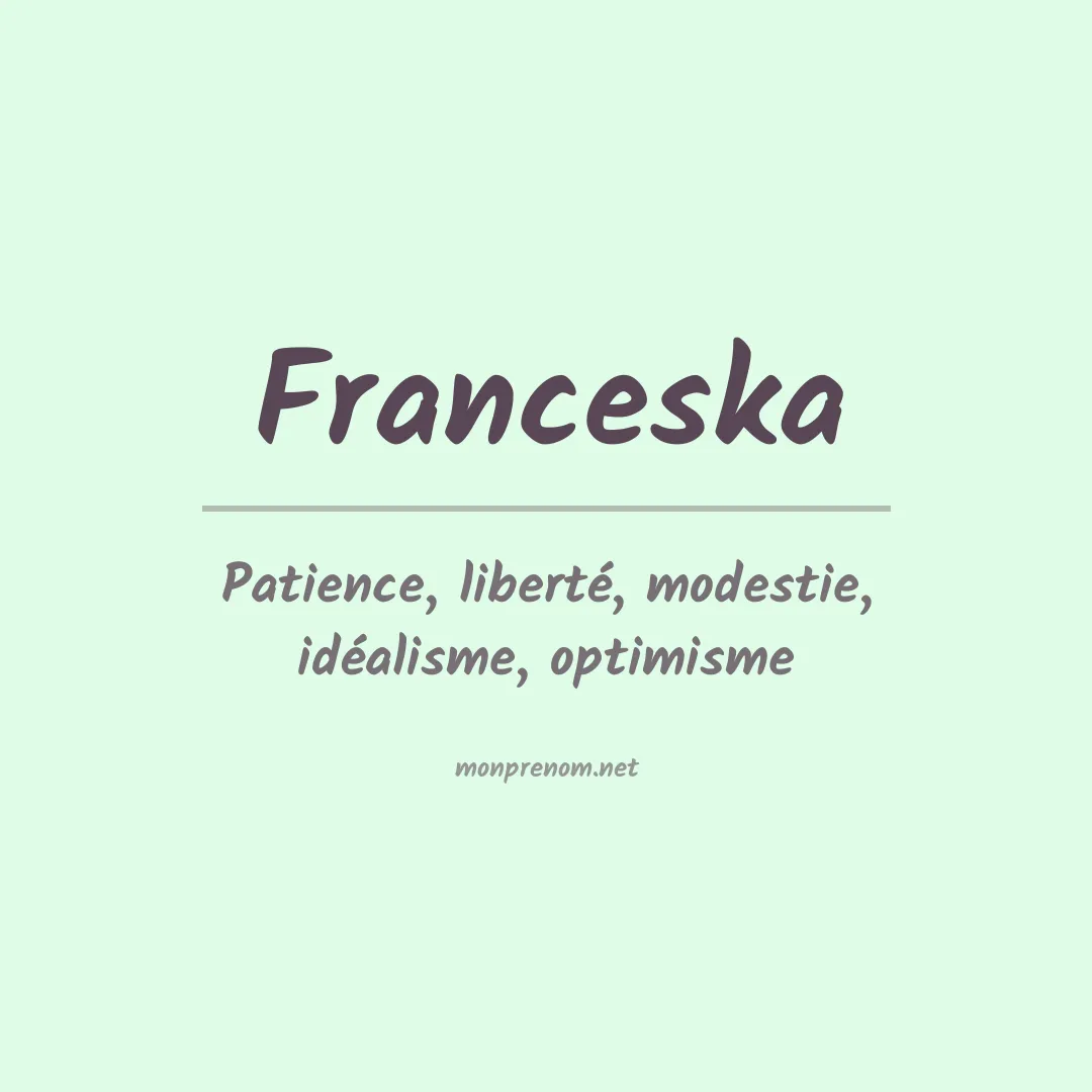 Prénom Franceska