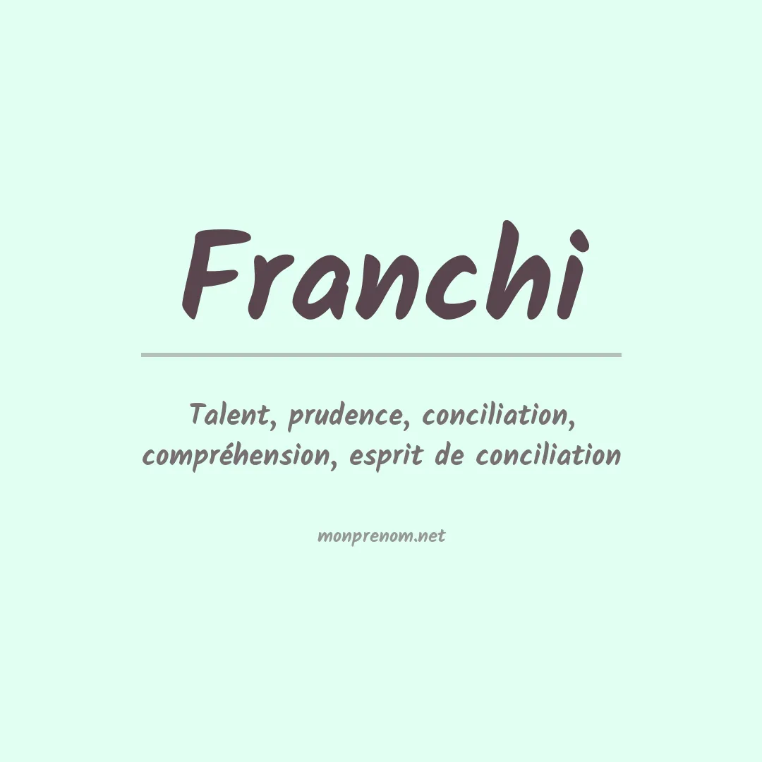 Prénom Franchi