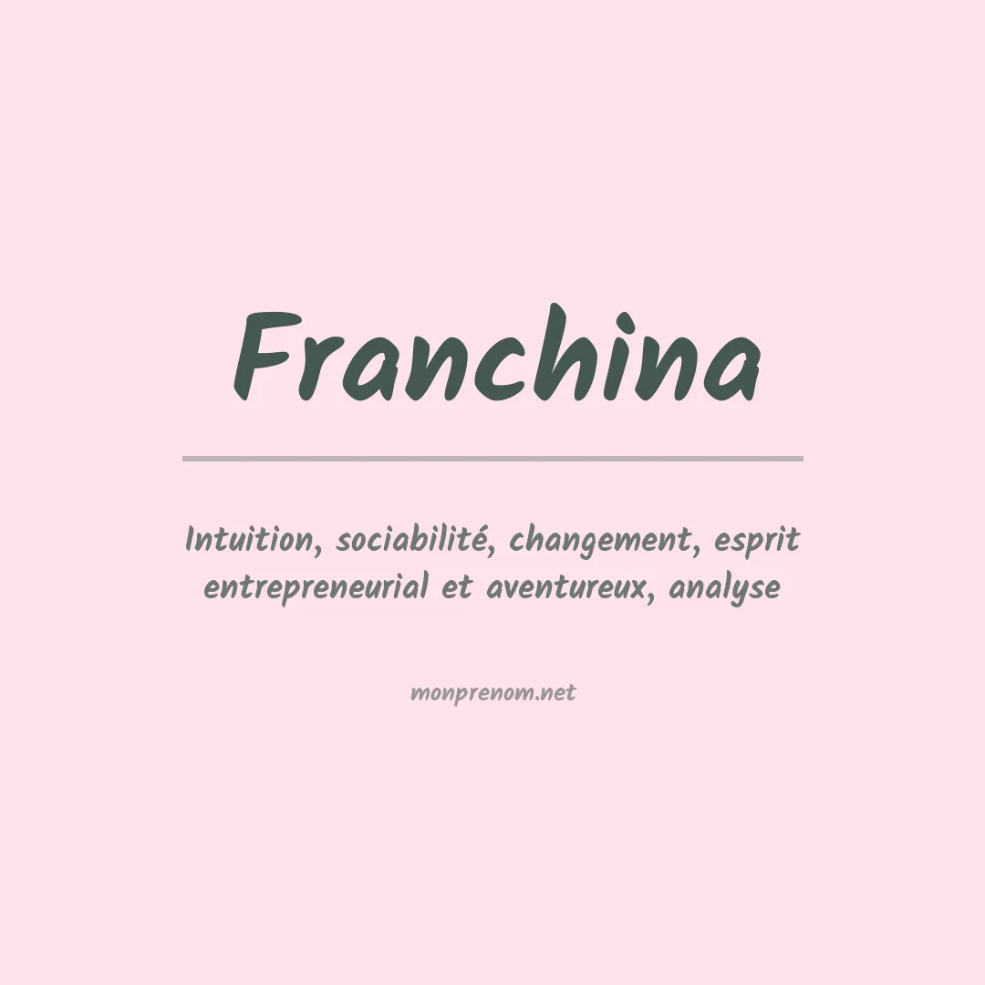 Prénom Franchina