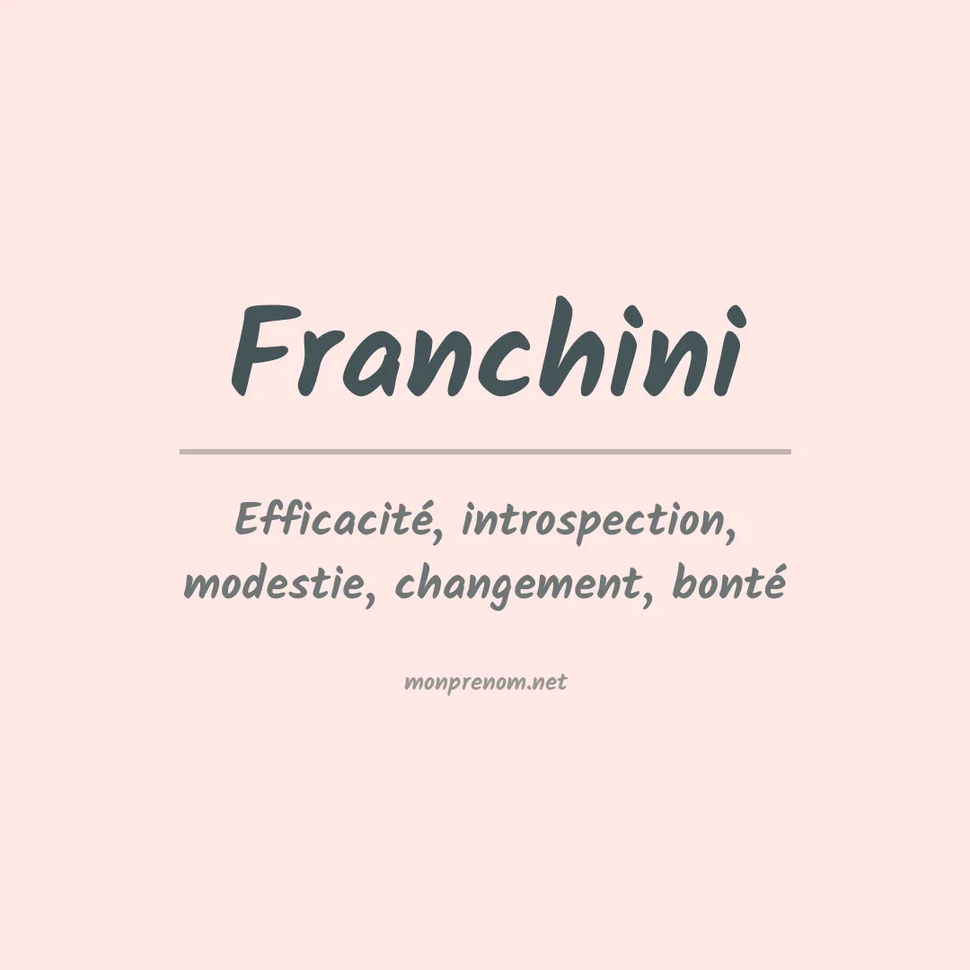 Prénom Franchini
