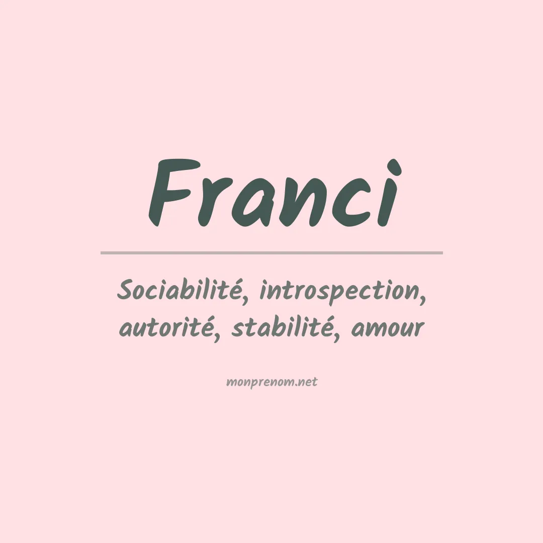 Prénom Franci