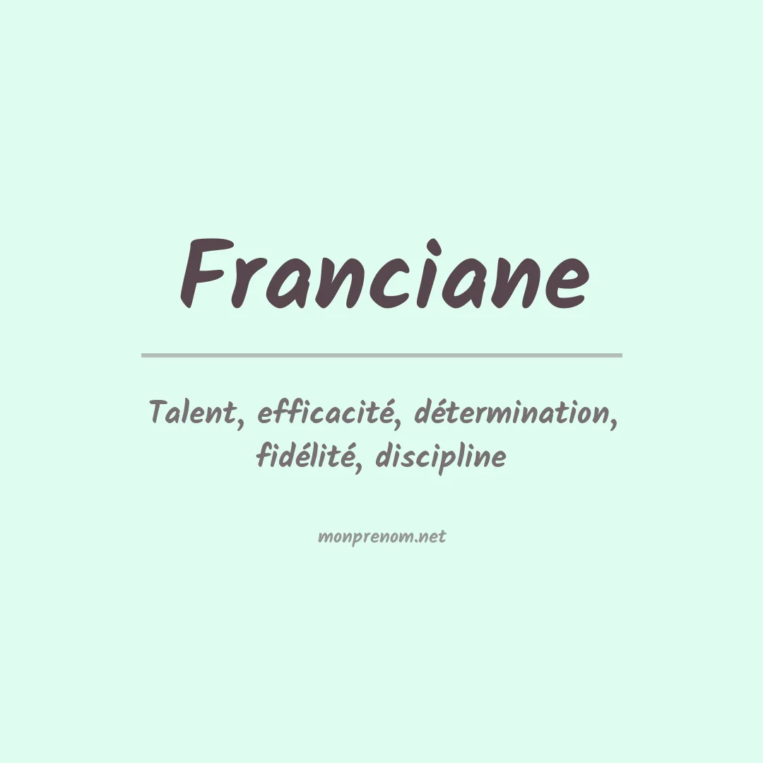 Prénom Franciane