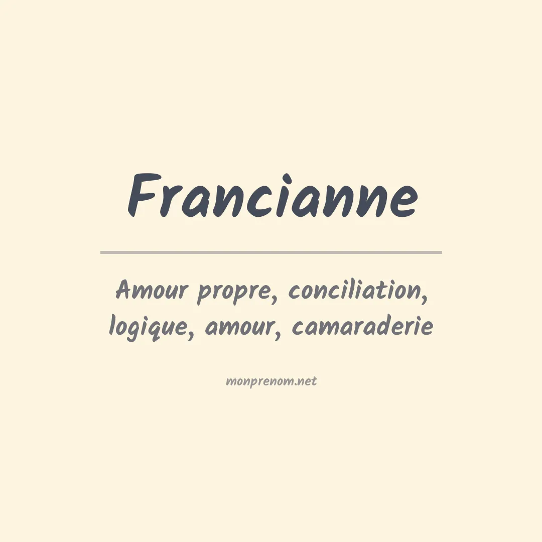 Prénom Francianne