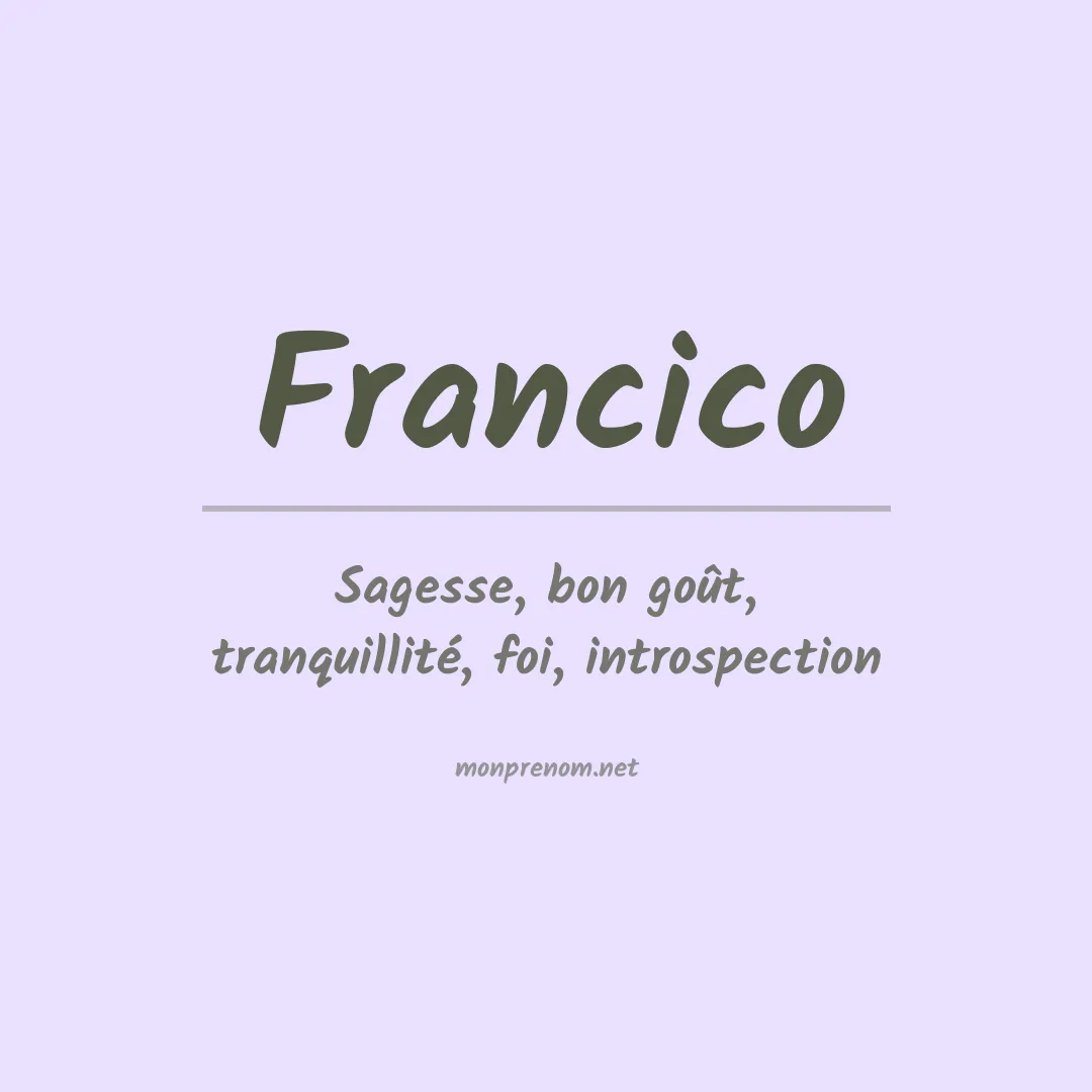 Prénom Francico
