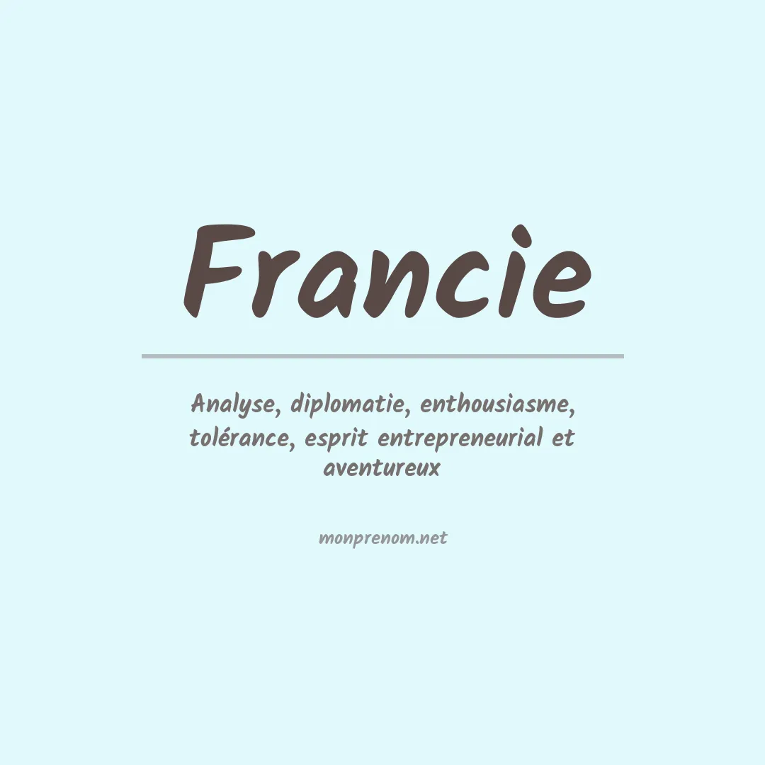 Prénom Francie