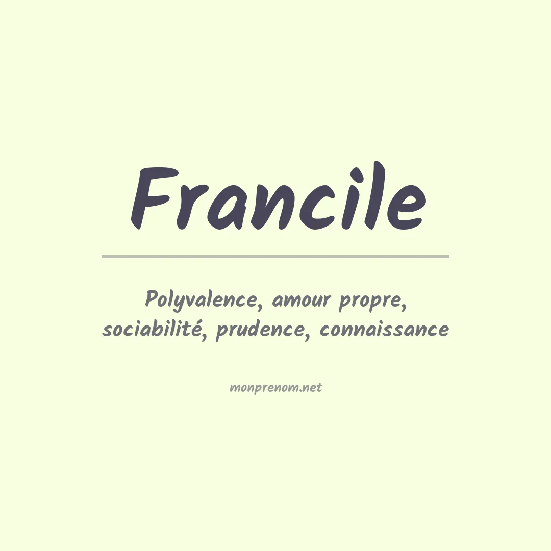 Prénom Francile