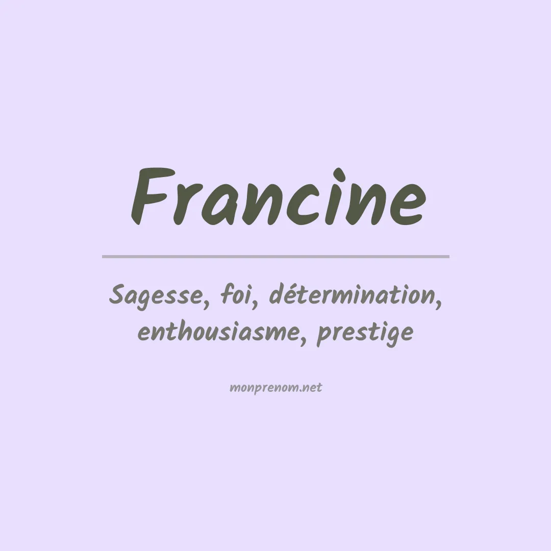 Prénom Francine