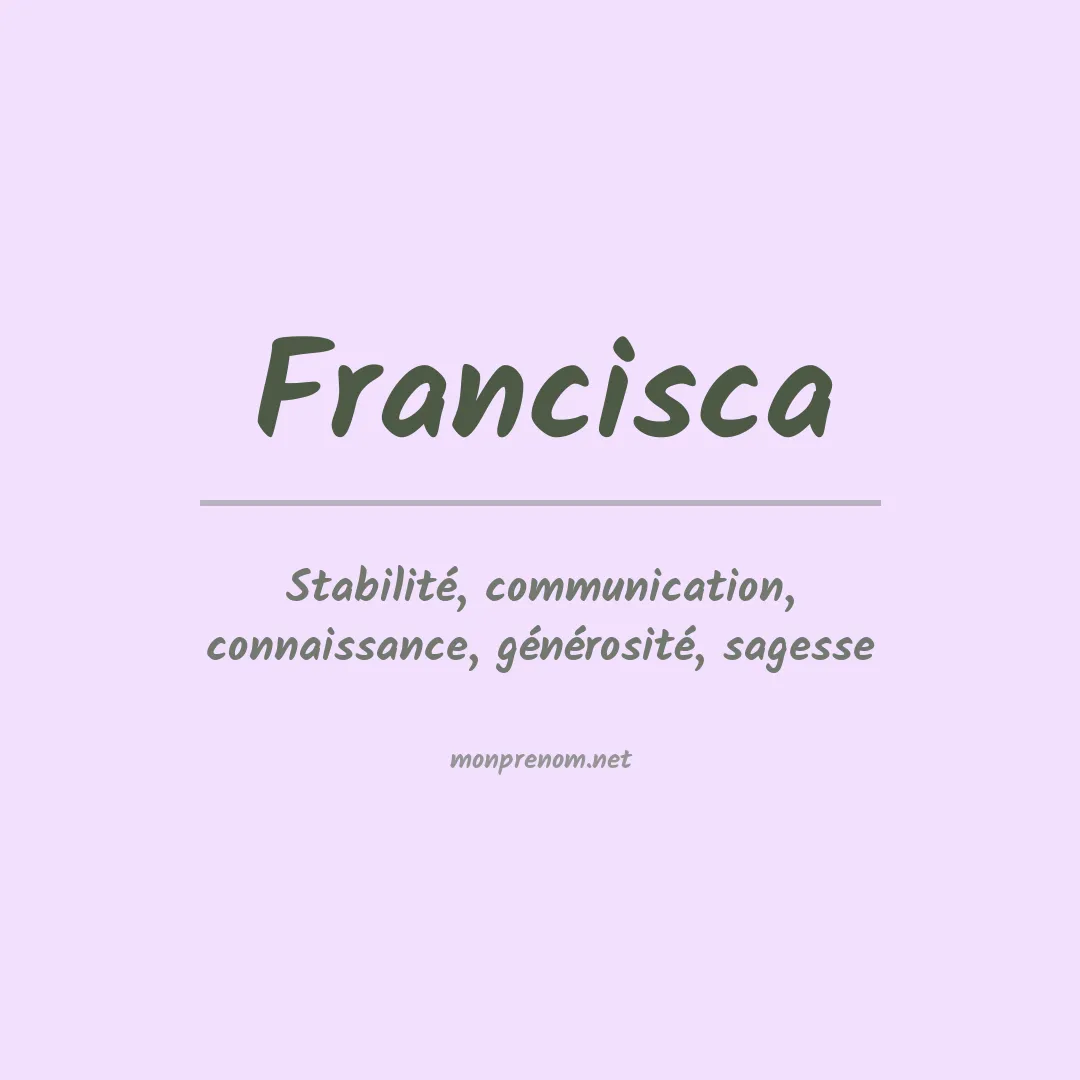 Prénom Francisca