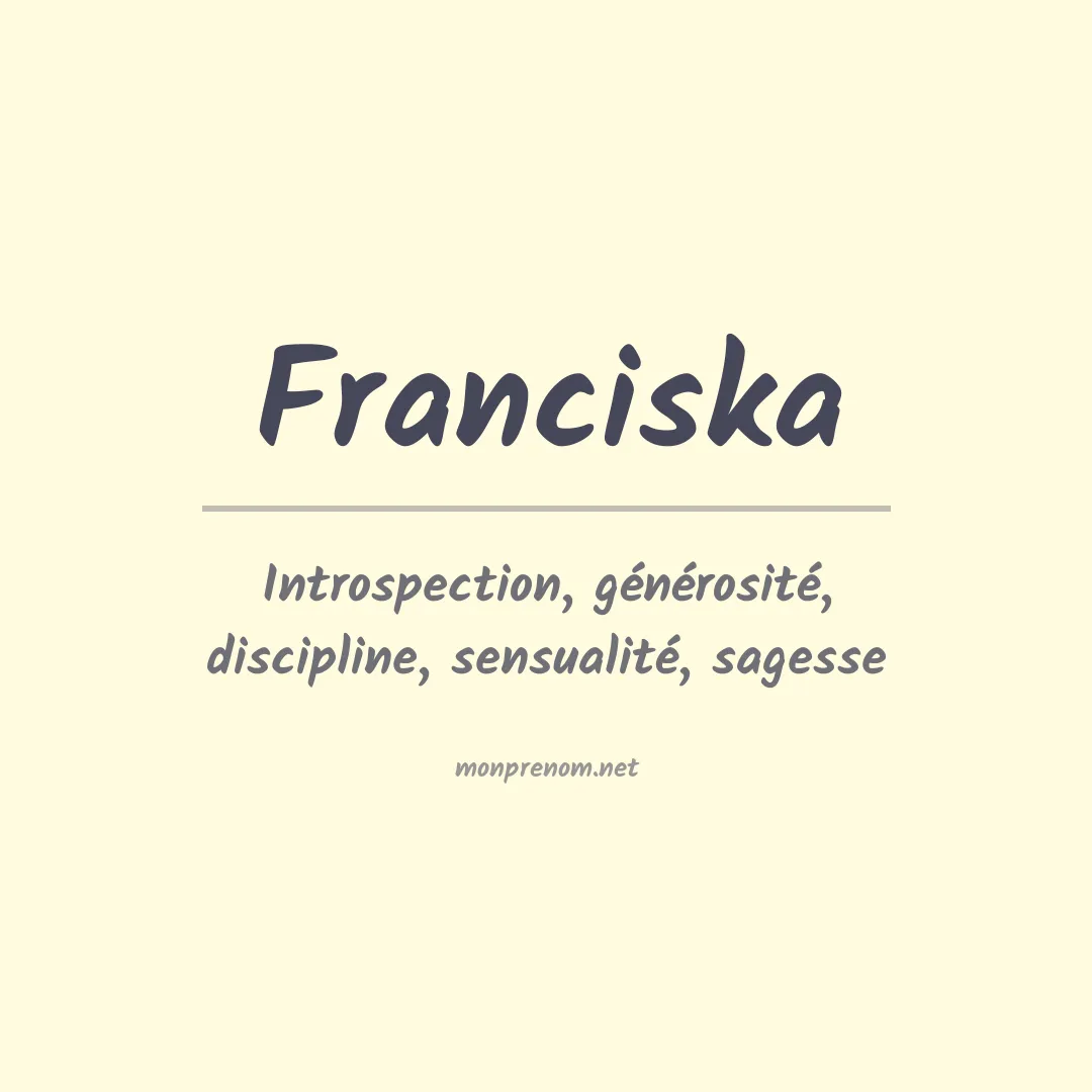 Prénom Franciska