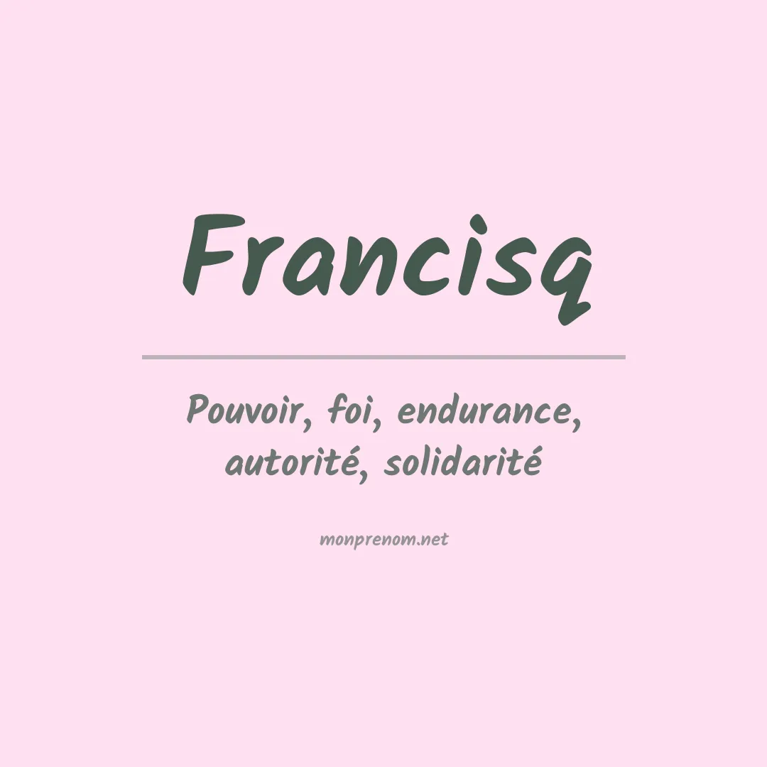 Prénom Francisq