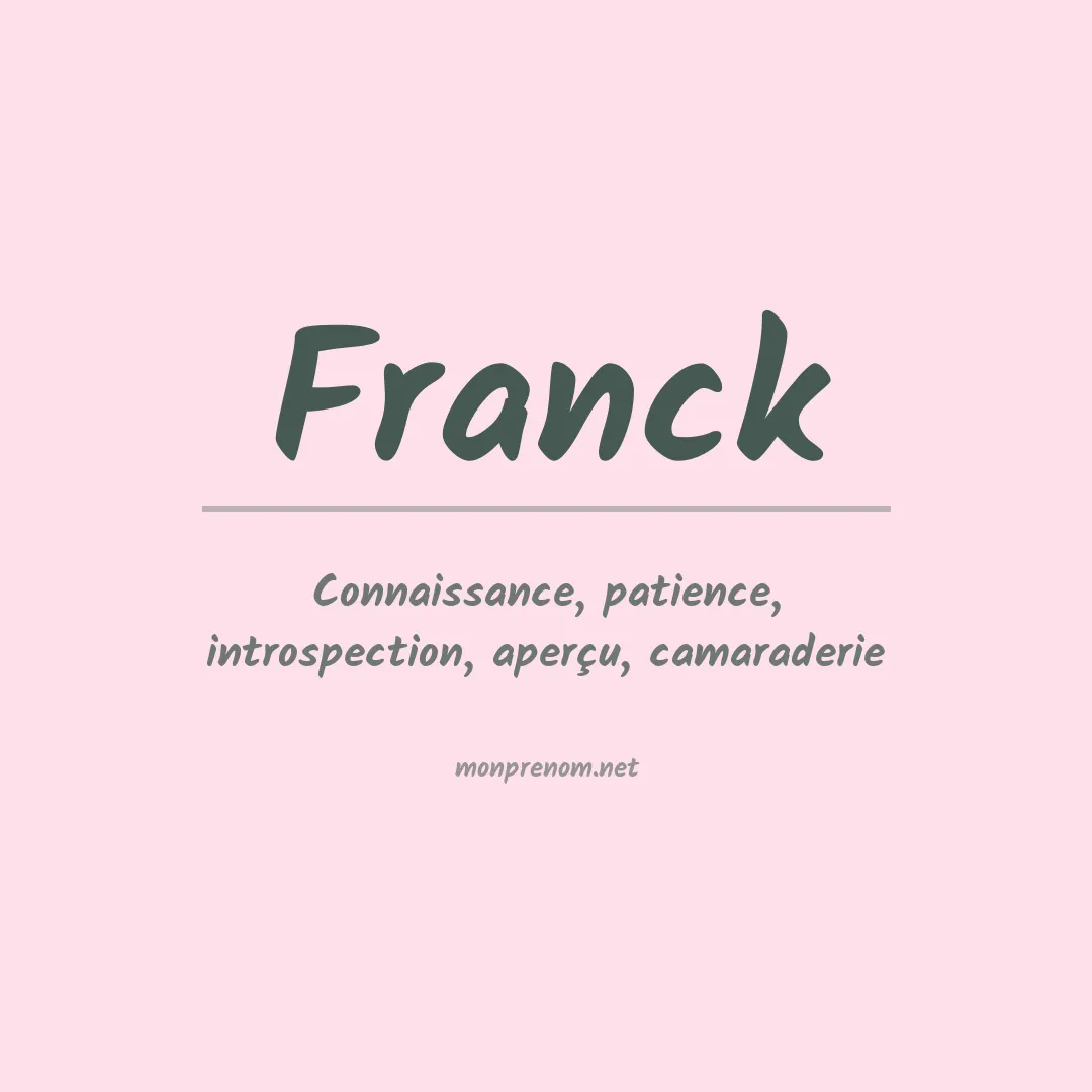Prénom Franck