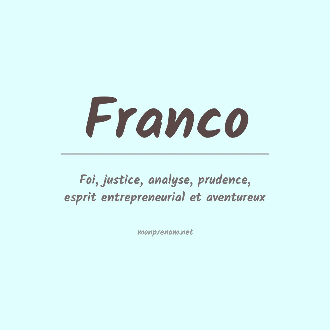 Prénom Franco