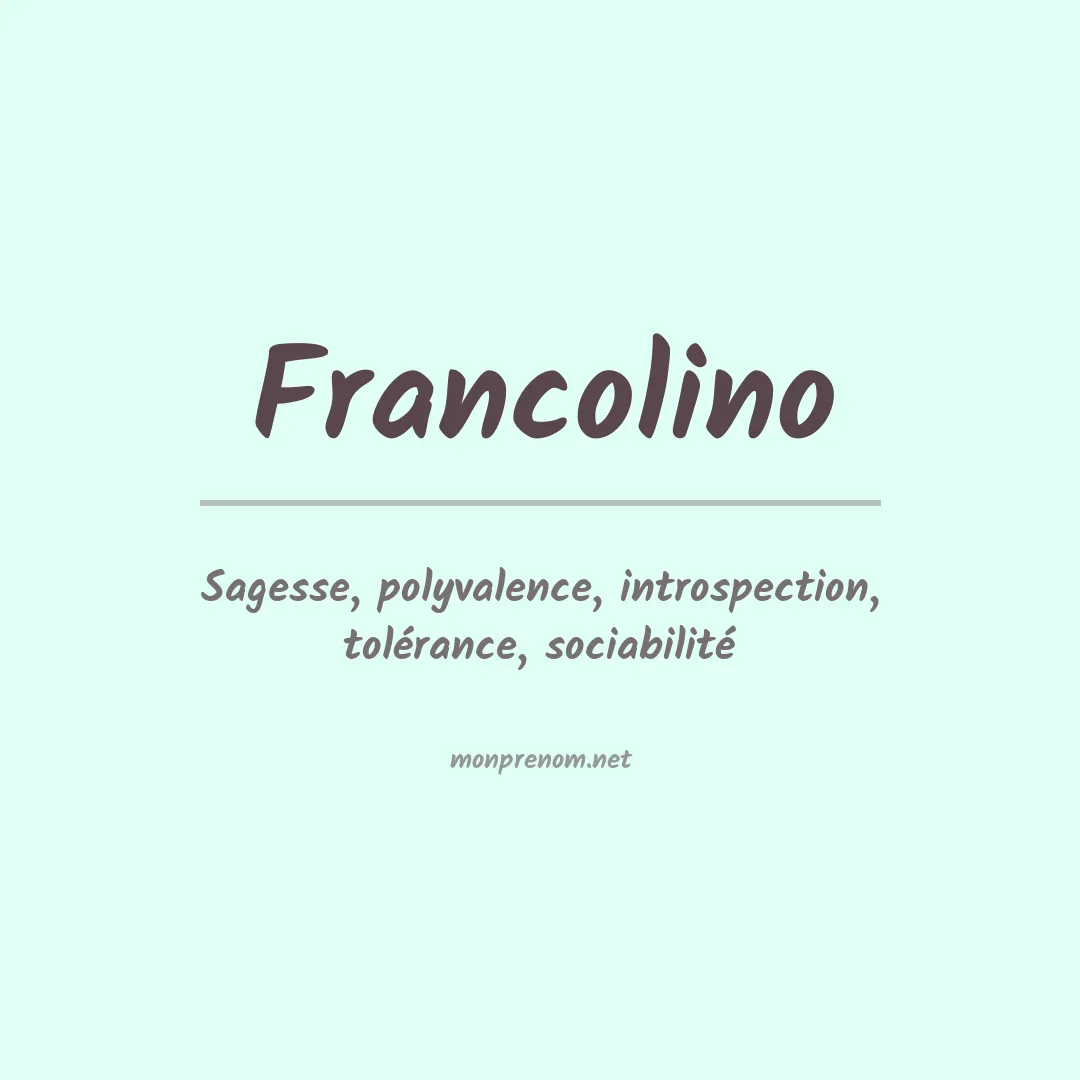 Prénom Francolino