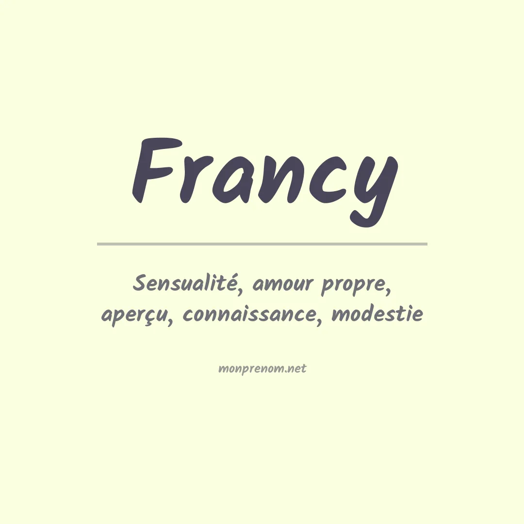 Prénom Francy