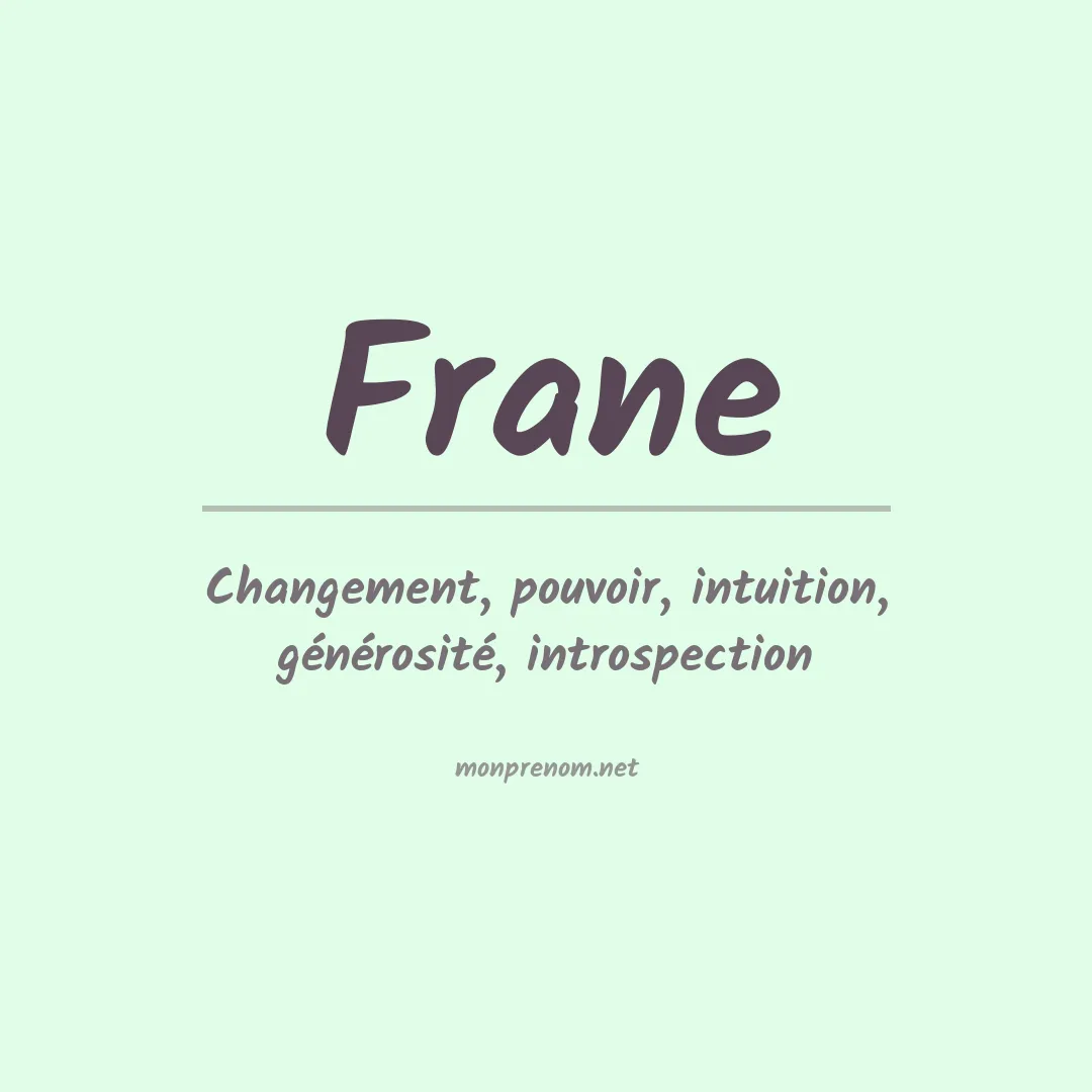 Prénom Frane