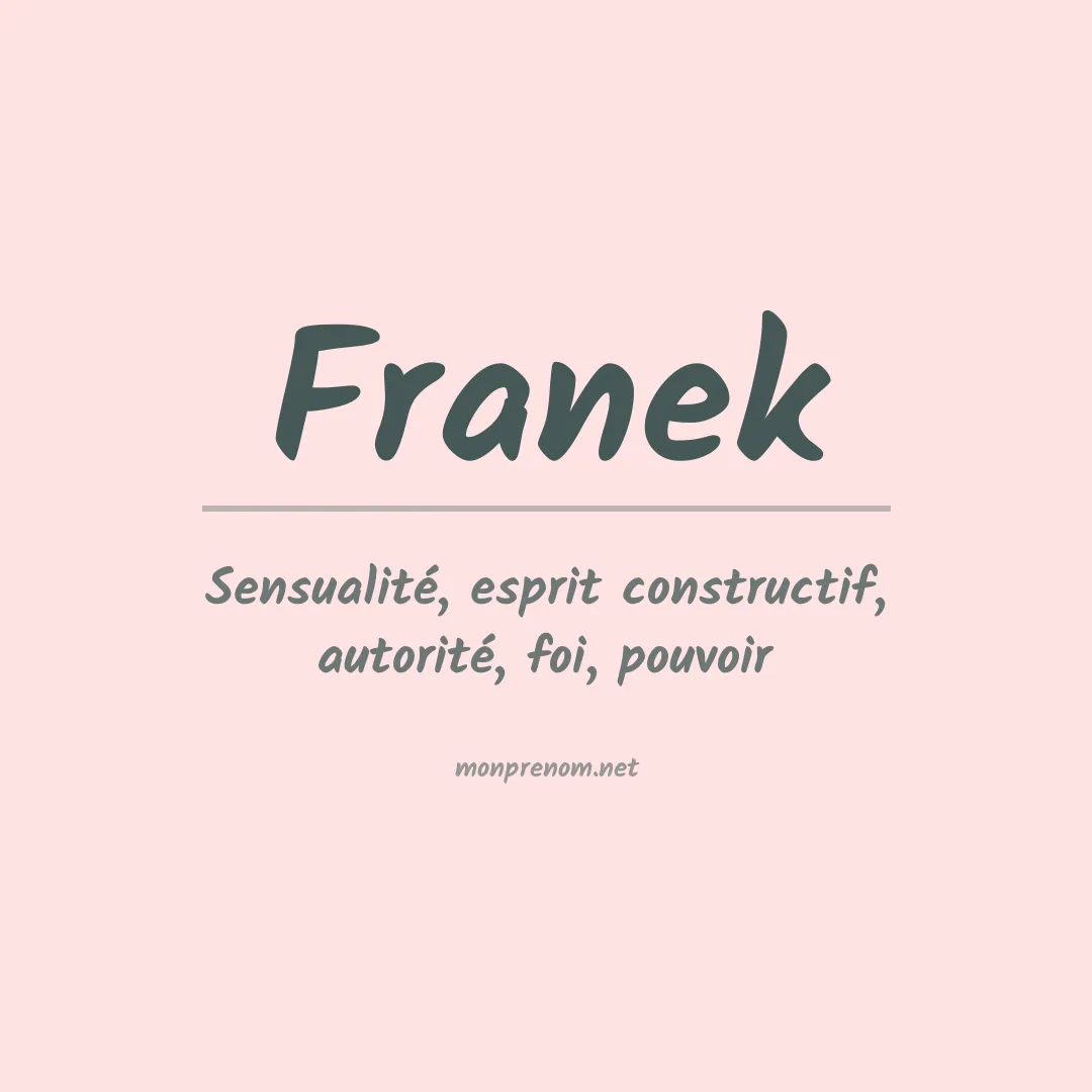 Prénom Franek