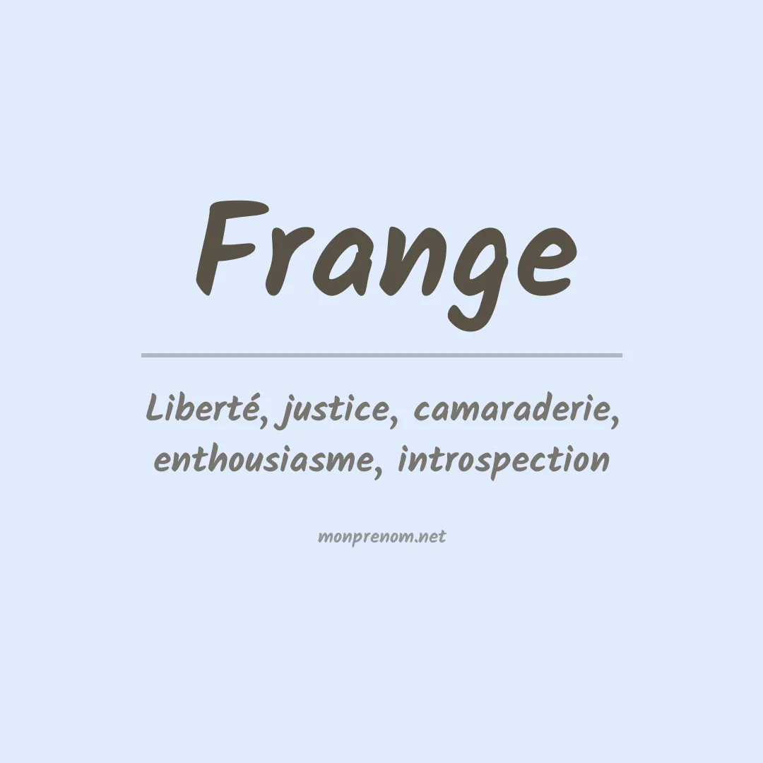 Signification du prénom Frange