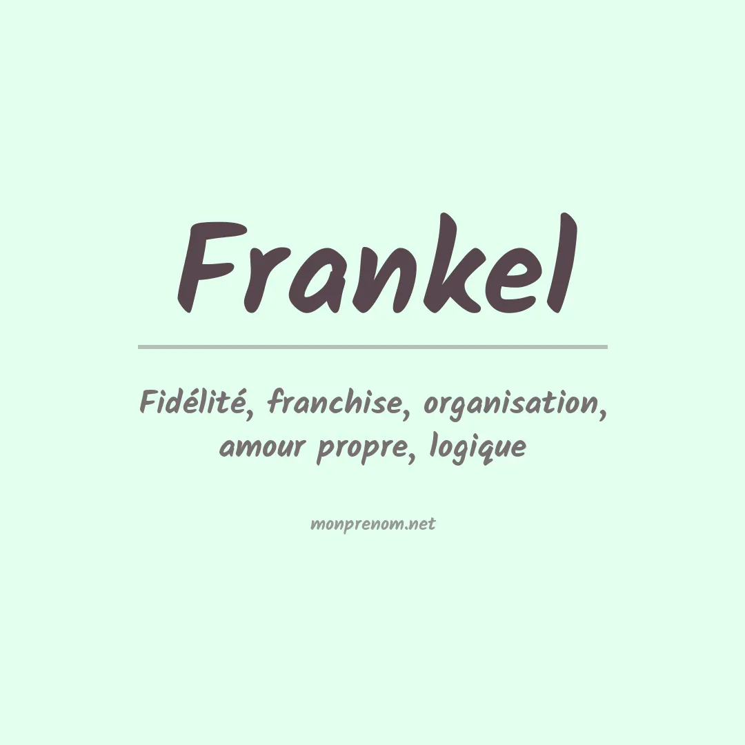 Prénom Frankel