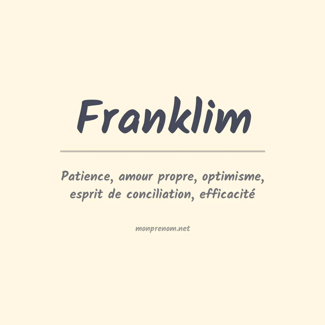 Prénom Franklim