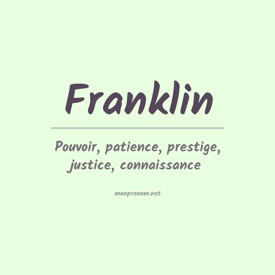 Prénom Franklin
