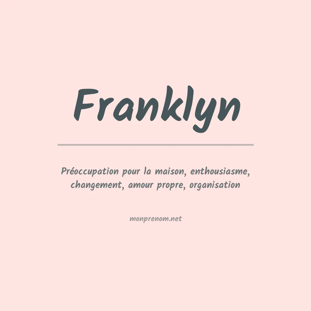 Prénom Franklyn