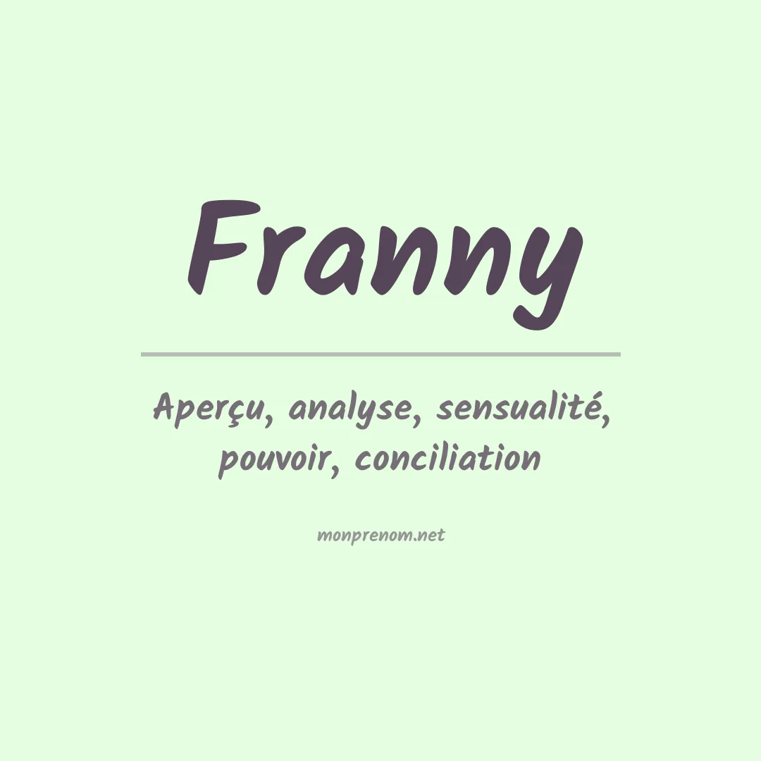 Signification du prénom Franny
