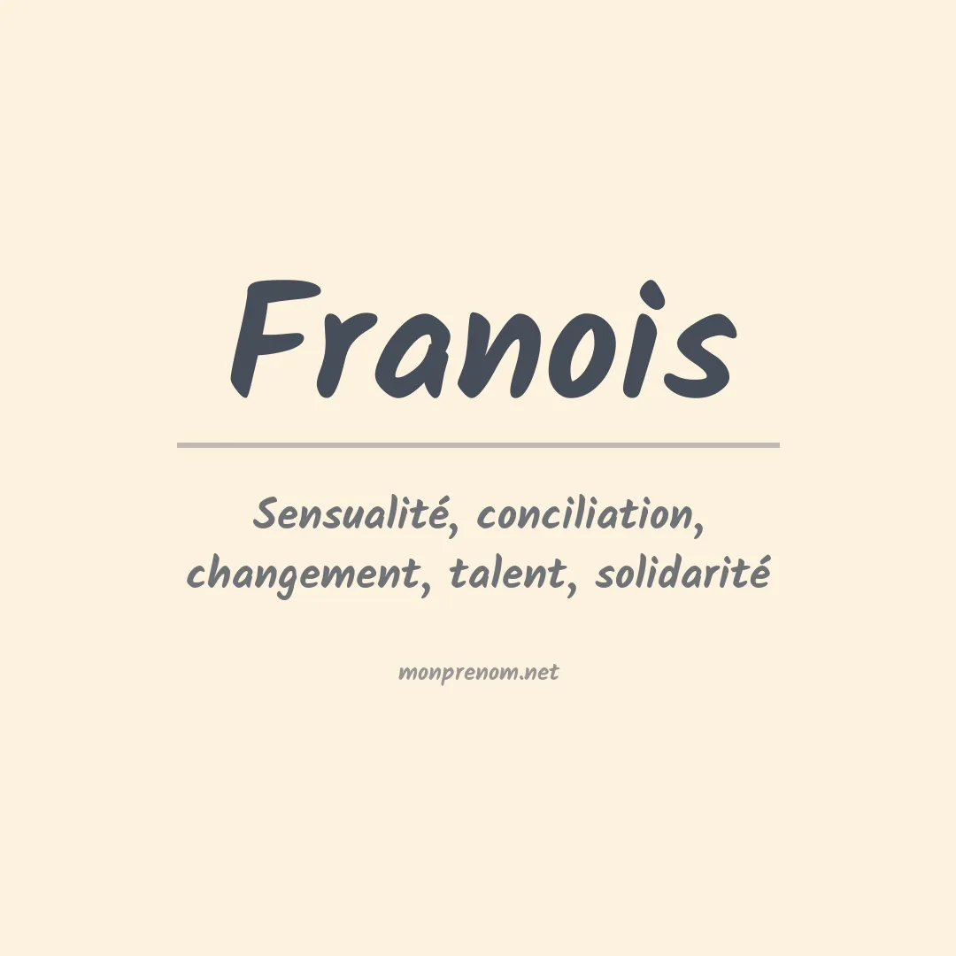 Signification du prénom Franois