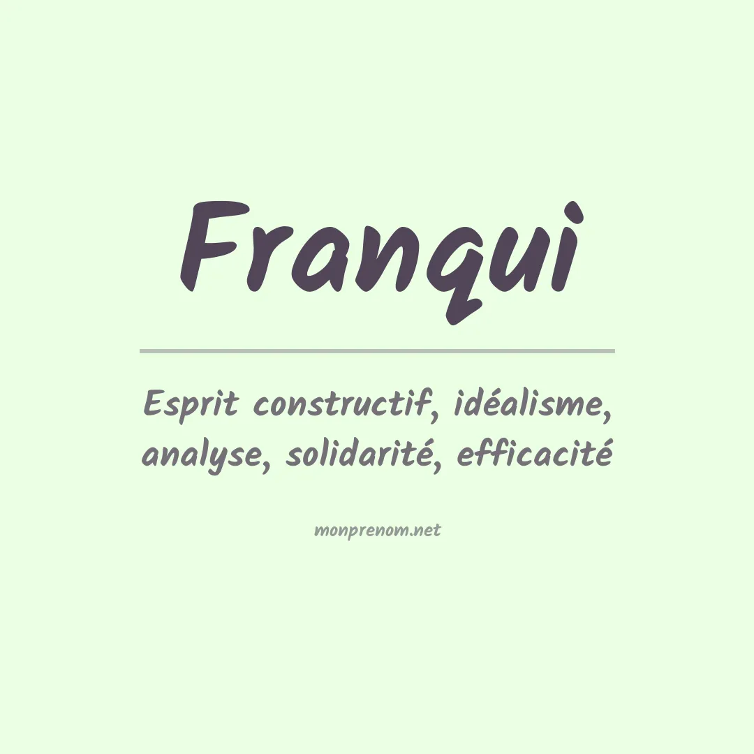 Prénom Franqui