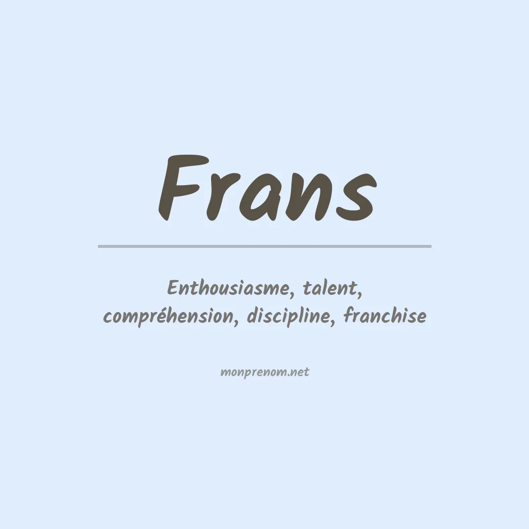 Prénom Frans