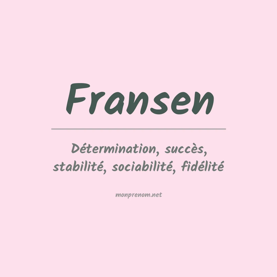 Prénom Fransen