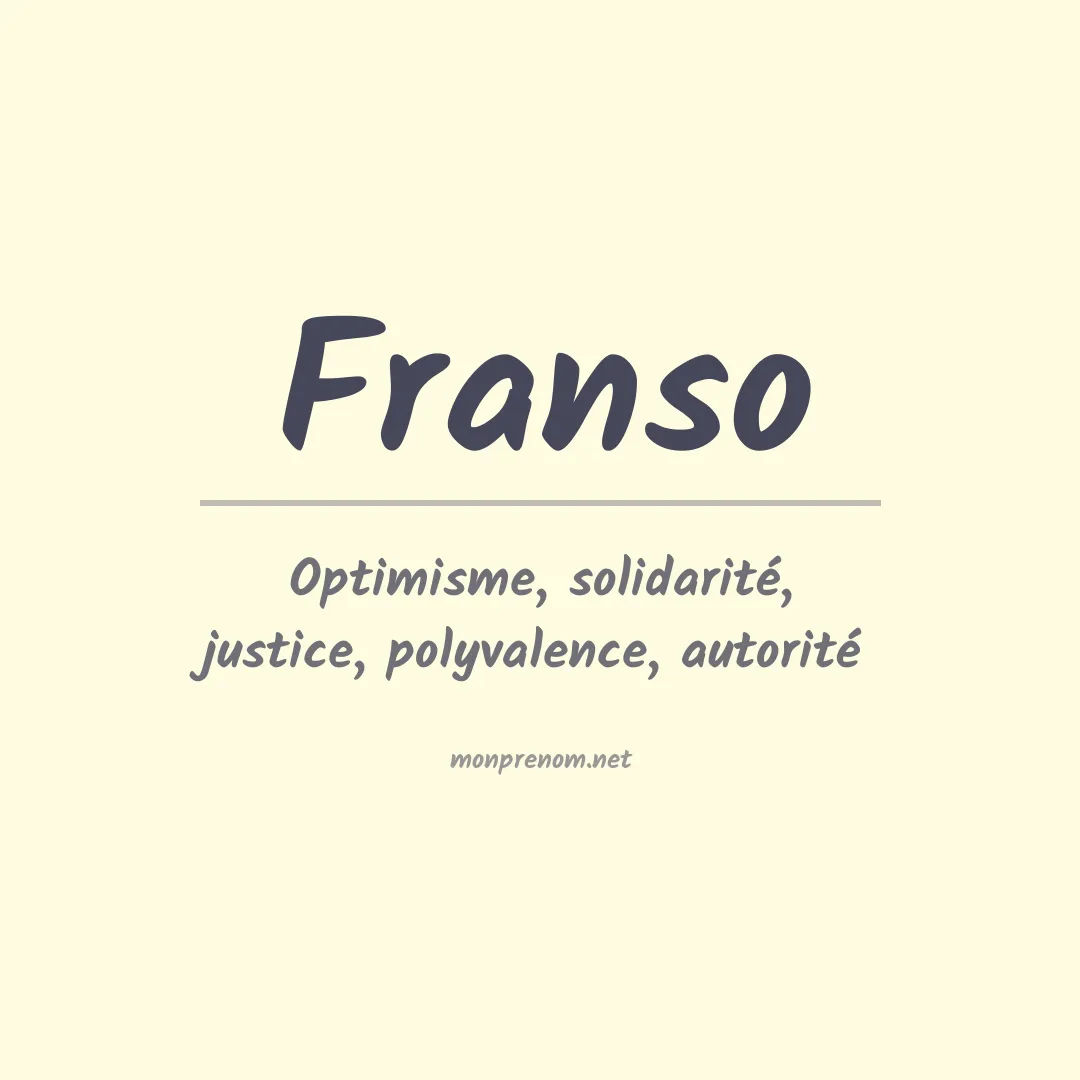 Signification du prénom Franso