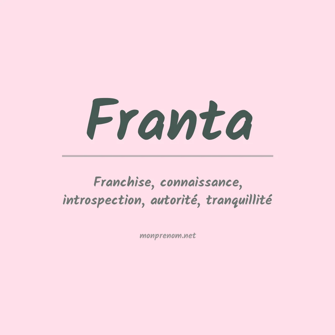 Prénom Franta