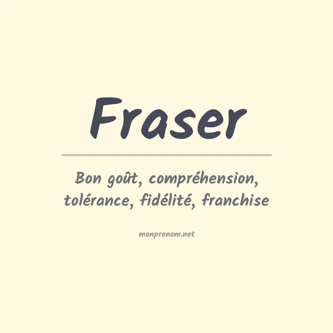 Prénom Fraser