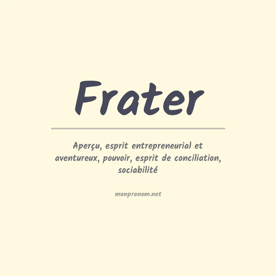 Prénom Frater