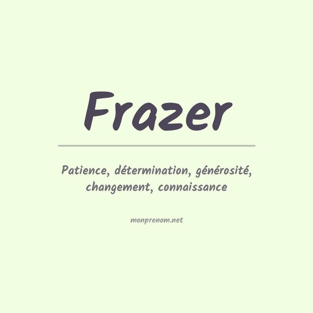Prénom Frazer
