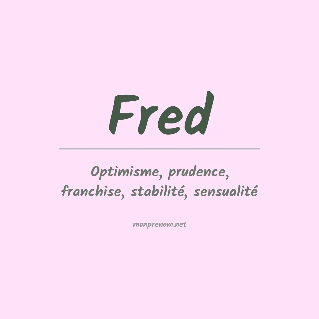 Prénom Fred