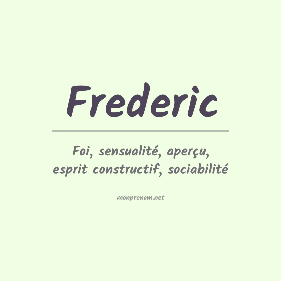 Prénom Frederic