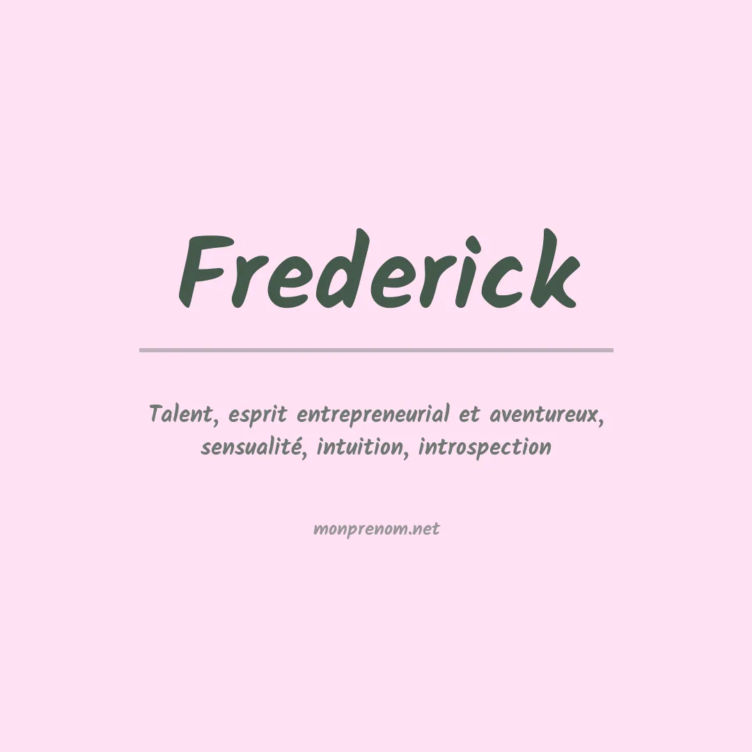 Prénom Frederick