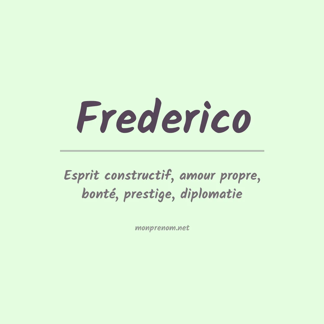 Prénom Frederico